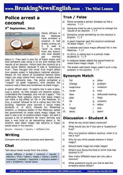A 2-Page Mini-Lesson - Black Magic Coconut