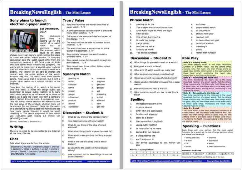 A 2-Page Mini-Lesson - E-Paper Watch