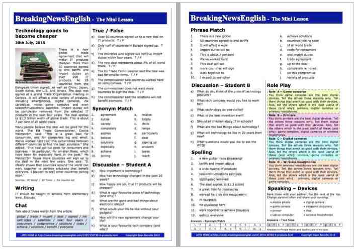A 2-Page Mini-Lesson - IT Products