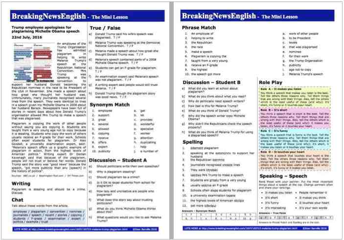 A 2-Page Mini-Lesson - Plagiarism