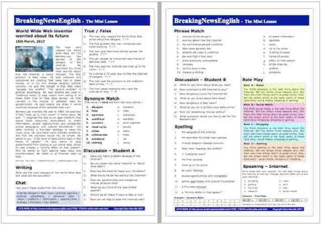 A 2-Page Mini-Lesson - World Wide Web