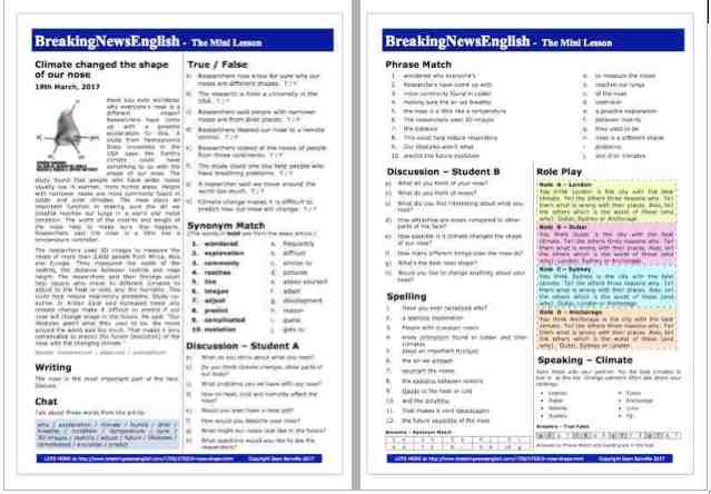 A 2-Page Mini-Lesson - Nose Shape