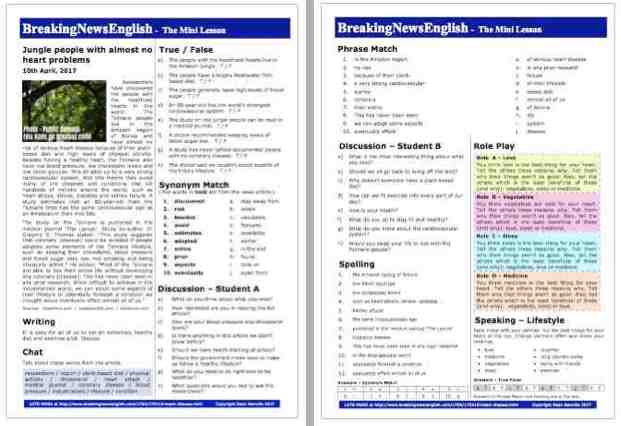 A 2-Page Mini-Lesson - Heart Disease