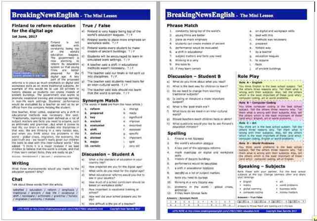 A 2-Page Mini-Lesson - Education