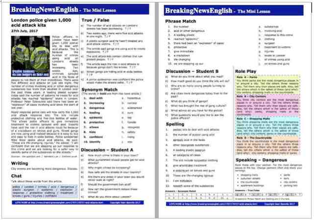 A 2-Page Mini-Lesson - Acid Attacks