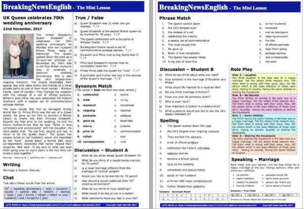 A 2-Page Mini-Lesson - November