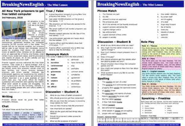 A 2-Page Mini-Lesson - Tablet Computers