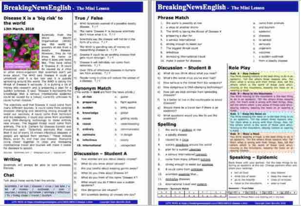 A 2-Page Mini-Lesson - Disease X