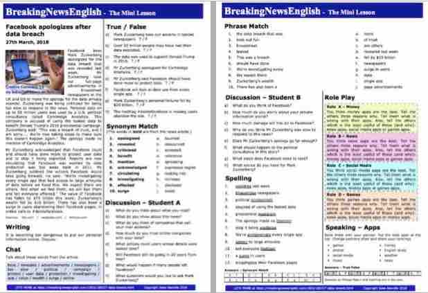 A 2-Page Mini-Lesson - Data Breach