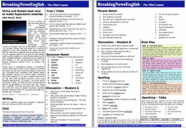 A 2-Page Mini-Lesson - Hypersonic Missiles