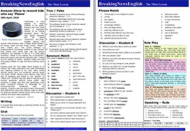 A 2-Page Mini-Lesson - Saying 'Please'