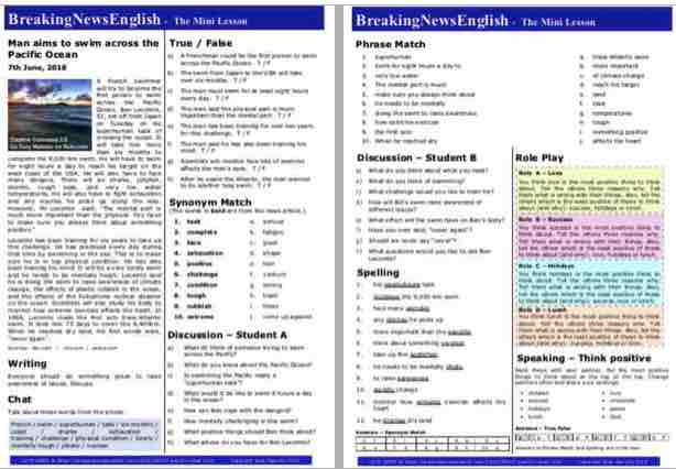 A 2-Page Mini-Lesson - Pacific Ocean