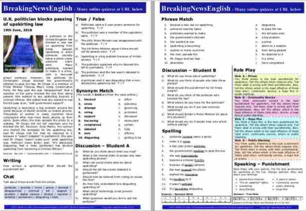 A 2-Page Mini-Lesson - Upskirting