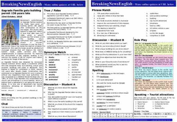 A 2-Page Mini-Lesson - Sagrada Familia