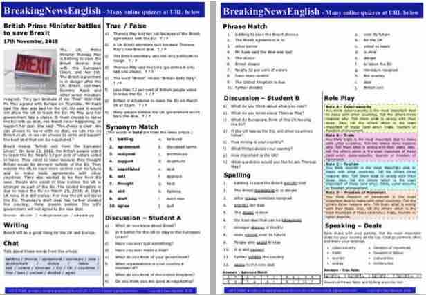 A 2-Page Mini-Lesson - Brexit