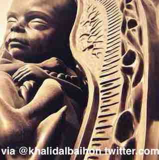 ESL lesson on a new sculpture in Qatar showing the process of conception to birth.