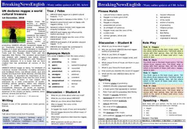 A 2-Page Mini-Lesson - Reggae