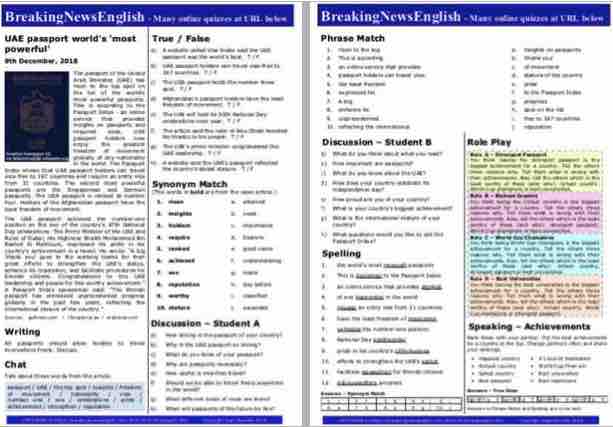 A 2-Page Mini-Lesson - Passports