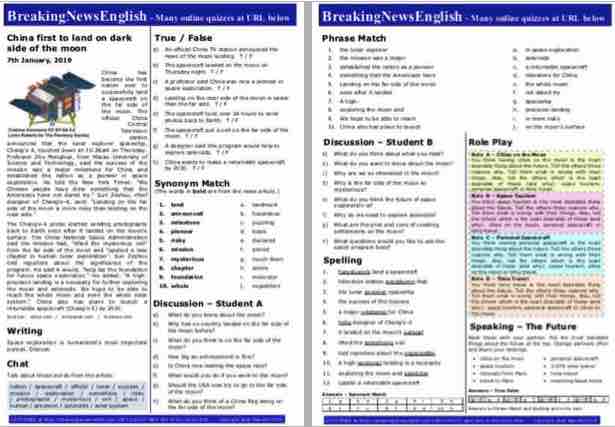 A 2-Page Mini-Lesson - Dark Side of the Moon