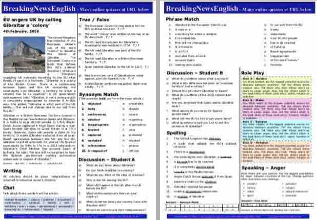 A 2-Page Mini-Lesson - Gibraltar