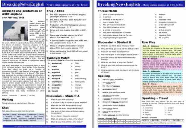 A 2-Page Mini-Lesson - Airbus A380