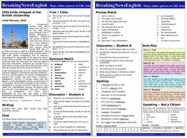 A 2-Page Mini-Lesson - Citizenship