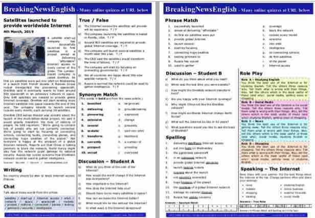 A 2-Page Mini-Lesson - Worldwide Internet