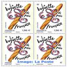 An ESL lesson on Stamps  - France issues scratch-n-sniff baguette stamp