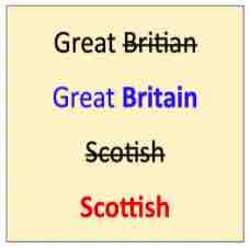 An ESL lesson on Spelling Mistakes  - UK opposition party spells 'Britain' incorrectly 