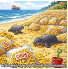 An ESL lesson on Chips  - Millions of French fries wash up on UK beach 